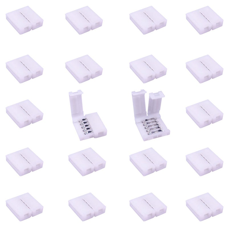 LITAELEK موصل شريط LED RGBW 20 قطعة LitaElek 5 دبابيس بعرض 10 مم لشريط LED 5050 شريط ريبون موصل حبل 5 موصلات SMD 5050 - Image 1